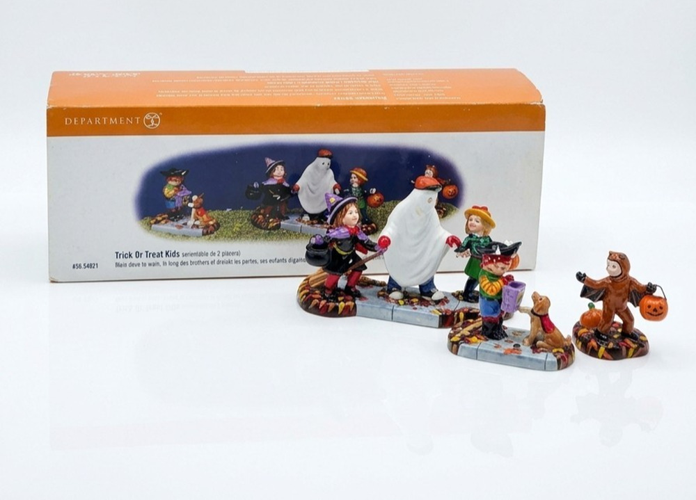 Department 56 Trick Or Treat Kids Figurine Set Ceramic 56.54937